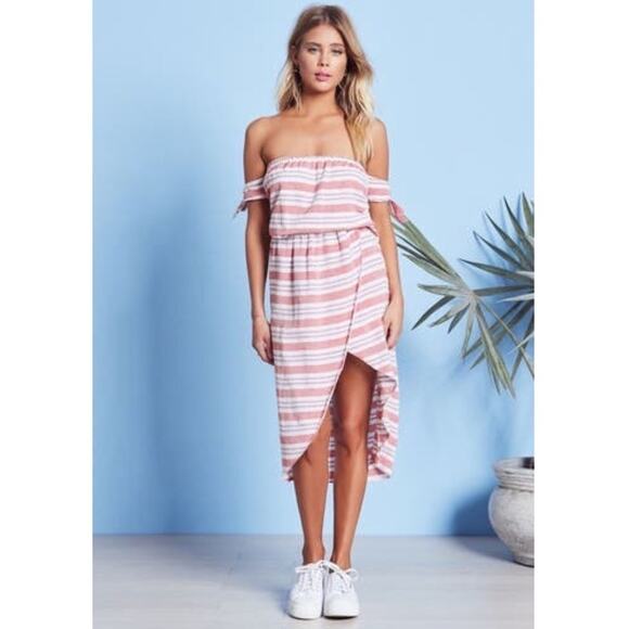 LOVERS + FRIENDS Dress Womens Size XS Striped Feminine Summer Beach Coastal - Picture 3 of 9